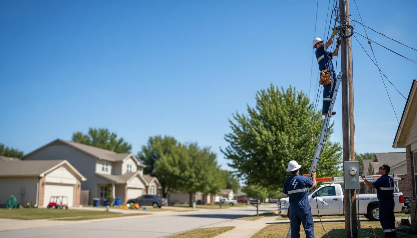 Residential electrician providing installation services in Desdemona, TX